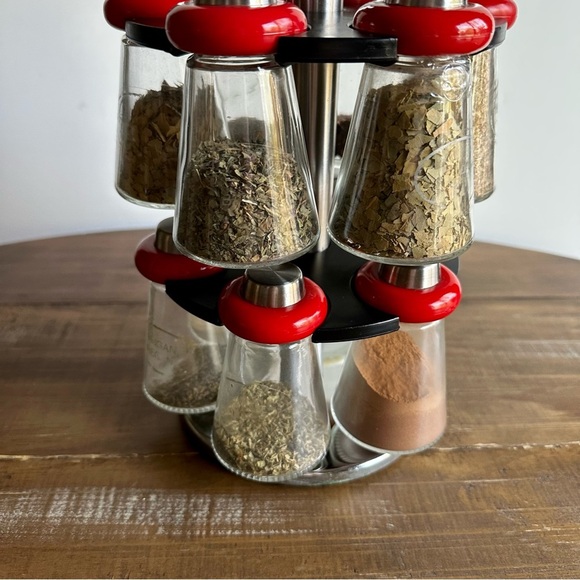 Vintage Sur La Table 11 Piece Spice Rack Container Round 360 Degree - Picture 4 of 9